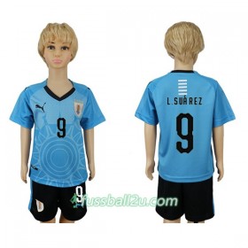 Günstige Fußballtrikots Uruguay L.Suarez 9 Kinder Heimtrikot WM 2018